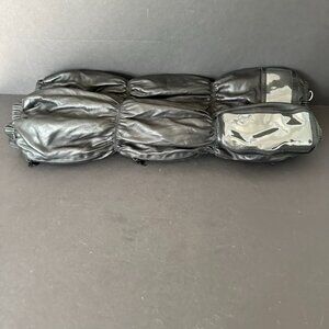 Marine Serre Black Multipocket Padded Leather Sleeves Set of 2